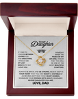 To My Daughter - Love Knot Necklace Gift From Dad