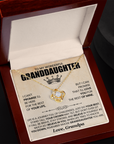 To My Granddaughter - Love Knot Necklace Gift