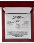 To My Daughter - Love Knot Necklace Gift From Dad