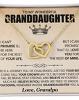 To My Granddaughter - Interlocking Hearts Gift