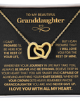 To My Granddaughter - Interlocking Hearts Necklace Gift