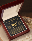 To My Granddaughter - Interlocking Hearts Necklace Gift
