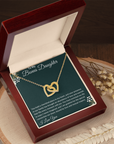 To My Bonus Daughter - Interlocking Hearts Necklace