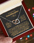 To My Granddaughter - Interlocking Hearts Necklace Gift