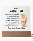 To My Daughter - Acrylic Square Plaque