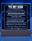 To My Son - Acrylic Square Plaque Gift