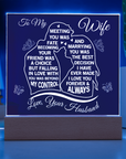 To My Wife - Acrylic Square Plaque Gift