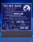 To My Son - Acrylic Square Plaque Gift From Dad
