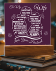 To My Wife - Acrylic Square Plaque Gift