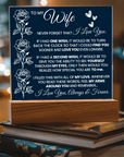 To My Wife - Acrylic Square Plaque Gift