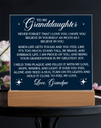 To My Granddaughter - Acrylic Square Gift