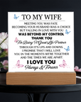 To My Wife - Acrylic Square Plaque Gift