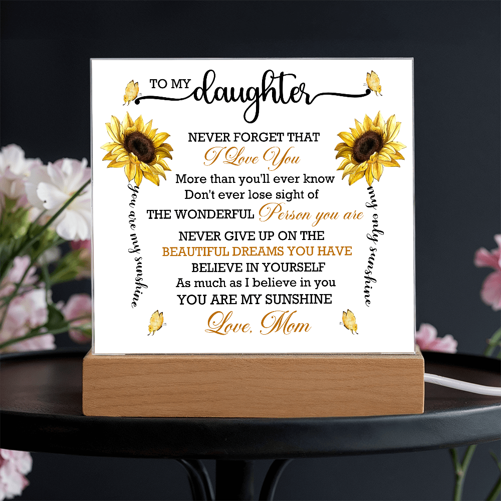 To My Granddaughter - Acrylic Square Plaque Gift