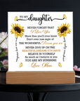 To My Granddaughter - Acrylic Square Plaque Gift