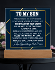 To My Son - Acrylic Square Plaque Gift