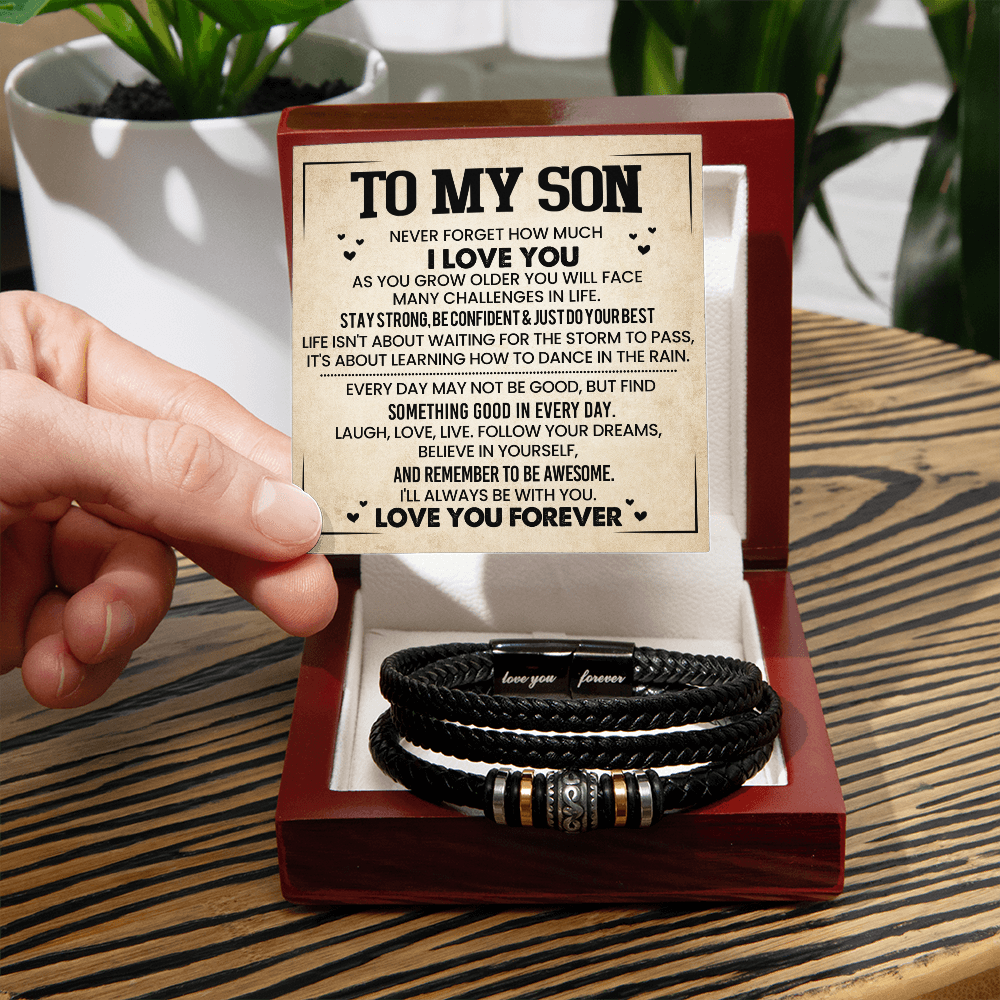 To My Son - Love You Forever Bracelet Gift