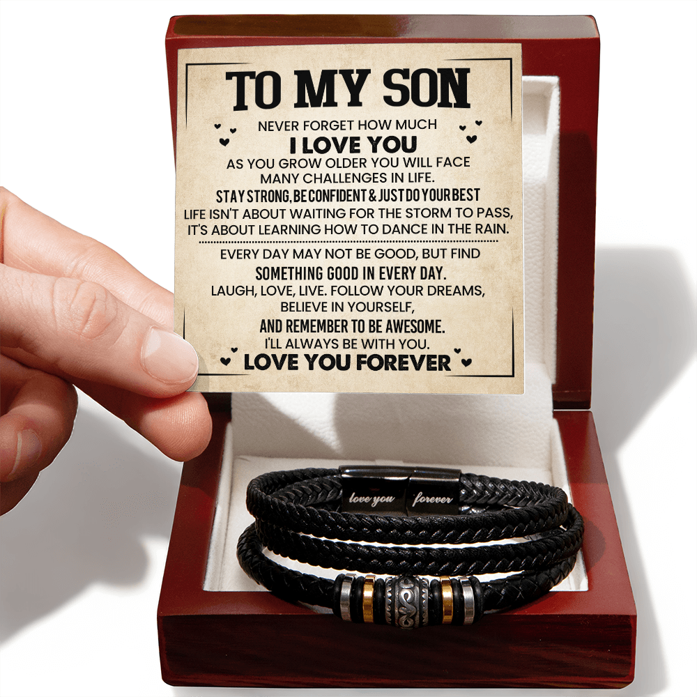 To My Son - Love You Forever Bracelet Gift