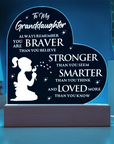 To My Granddaughter - Acrylic Heart Plaque Gift