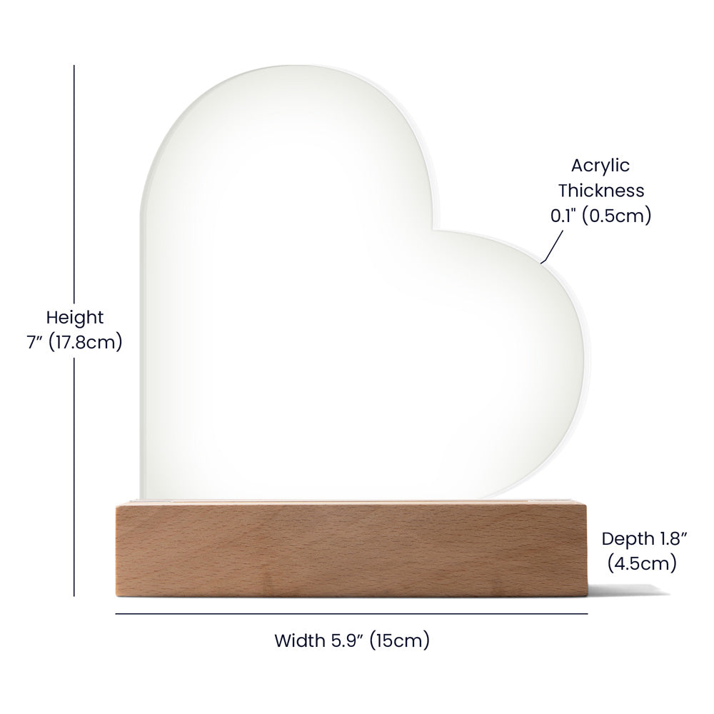 To My Son - Acrylic Heart Plaque Gift From Mom