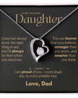 To My Precious Daughter - Love Dad - Forever Love Necklace Gift Set - LK007