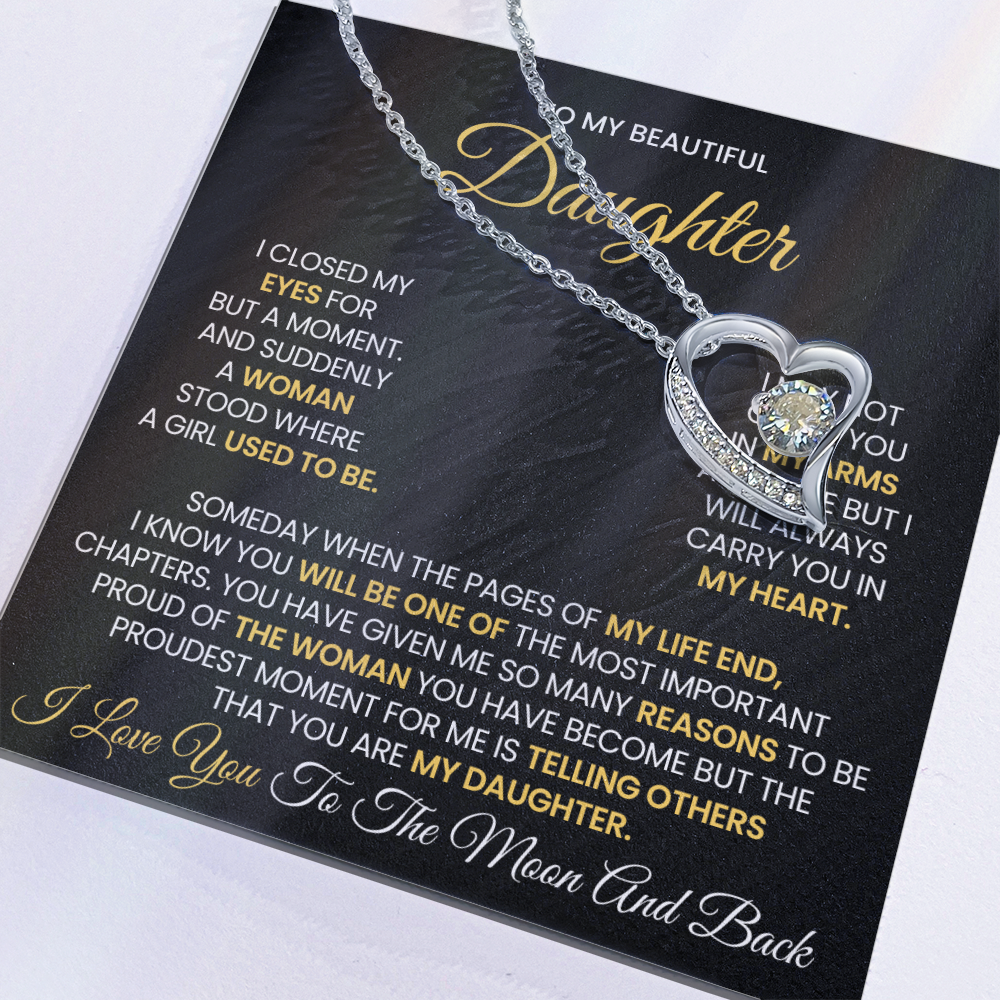 To My Daughter - Forever Love Necklace Gift