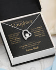 To My Precious Daughter - Love Dad - Forever Love Necklace Gift Set - LK007