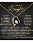 To My Daughter - Forever Love Necklace Gift