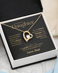 To My Precious Daughter - Love Dad - Forever Love Necklace Gift Set - LK007