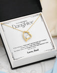 To My Beautiful Daughter - Love Dad - Forever Love Necklace Gift Set - LK005