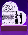To My Son - Acrylic Heart Plaque Gift From Mom