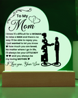 To My Son - Acrylic Heart Plaque Gift From Mom