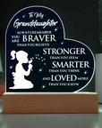 To My Granddaughter - Acrylic Heart Plaque Gift