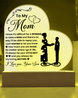 To My Son - Acrylic Heart Plaque Gift From Mom