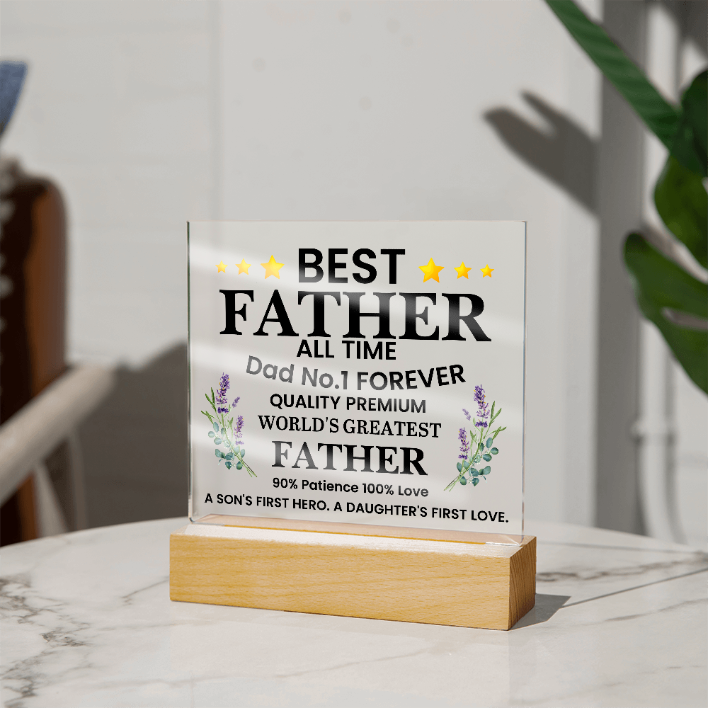 To My Dad - Acrylic Square Plaque Gift
