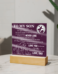 To My Son - Acrylic Square Plaque Gift From Dad
