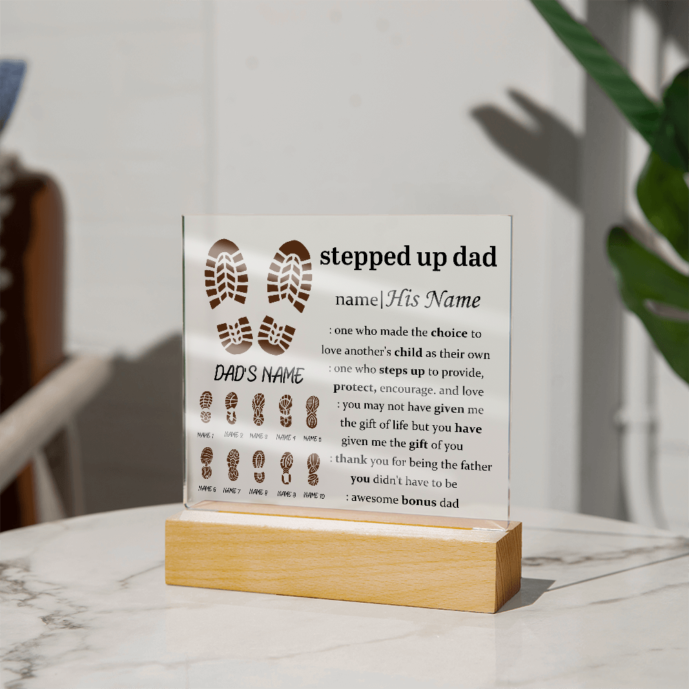 To My Dad - Acrylic Square Plaque Gift