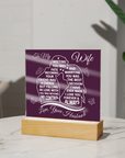 To My Wife - Acrylic Square Plaque Gift