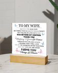 To My Wife - Acrylic Square Plaque Gift