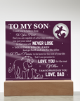 To My Son - Acrylic Square Plaque Gift From Dad