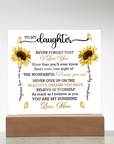 To My Granddaughter - Acrylic Square Plaque Gift