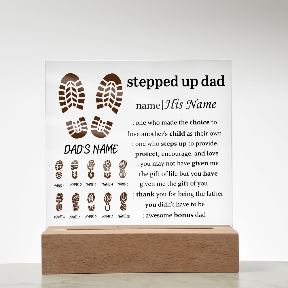 To My Dad - Acrylic Square Plaque Gift
