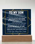 To My Son - Acrylic Square Plaque Gift