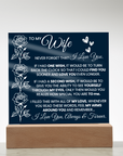 To My Wife - Acrylic Square Plaque Gift