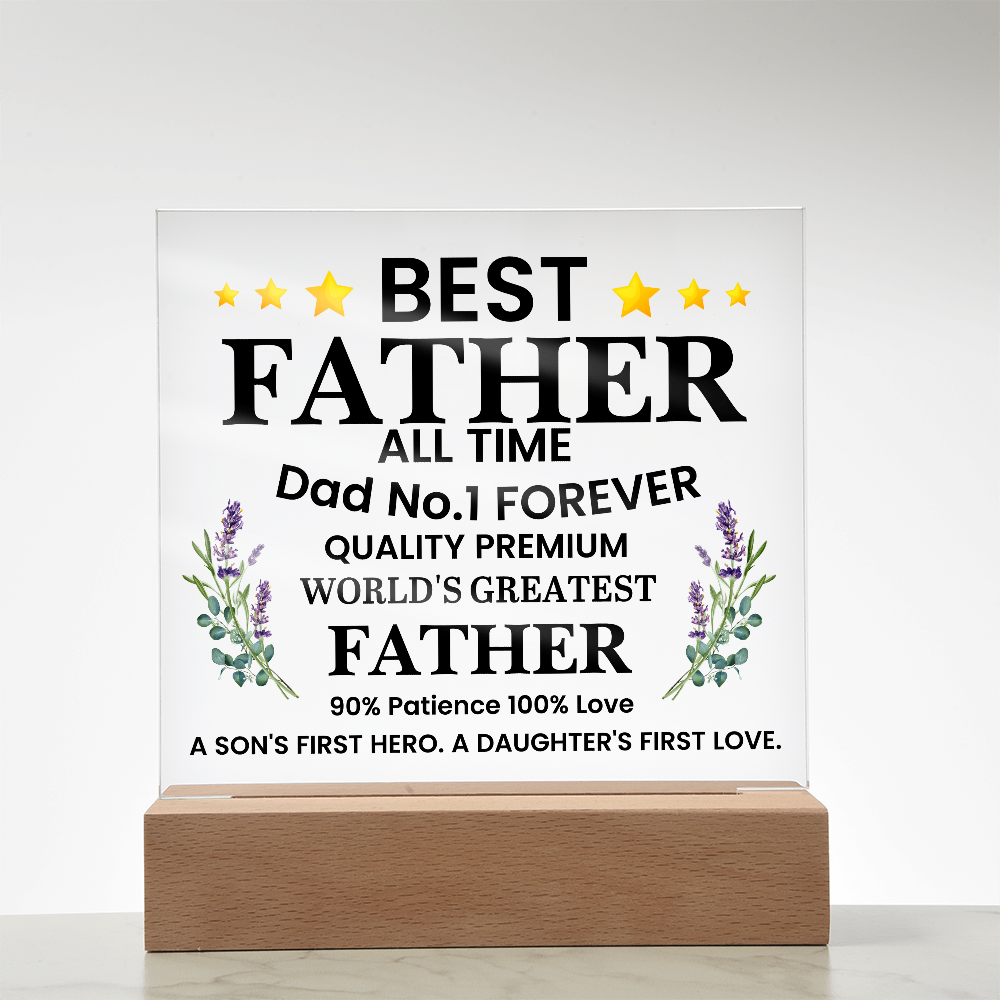 To My Dad - Acrylic Square Plaque Gift
