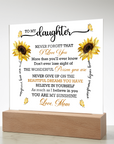 To My Granddaughter - Acrylic Square Plaque Gift