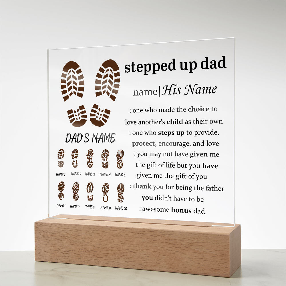 To My Dad - Acrylic Square Plaque Gift
