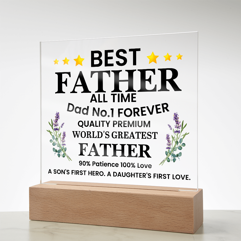 To My Dad - Acrylic Square Plaque Gift