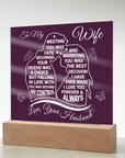 To My Wife - Acrylic Square Plaque Gift