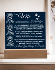 To My Wife - Acrylic Square Plaque Gift