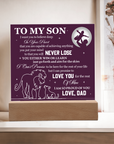 To My Son - Acrylic Square Plaque Gift From Dad